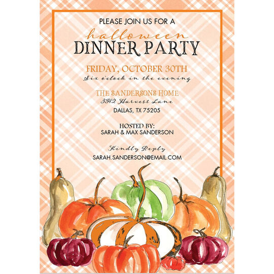 Pumpkin Gourds Invitations